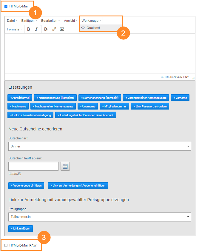 Abb. 4: Eine HTML-E-Mail verfassen
