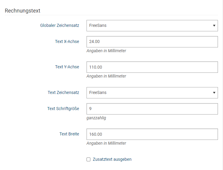 Abb. 5: Abschnitt - Rechnungstext