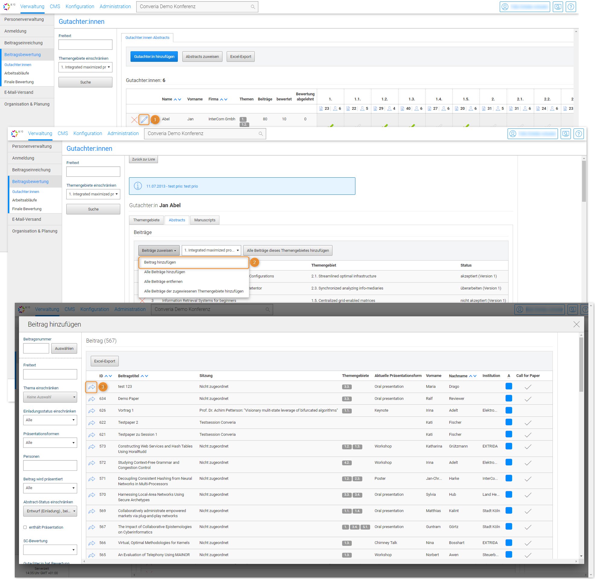 Abb. 1: Einen Beitrag manuell zuweisen