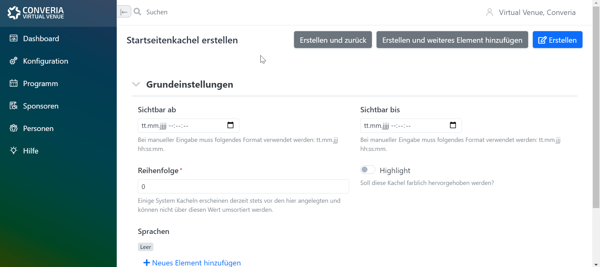 Abb. 2: Titel vergeben