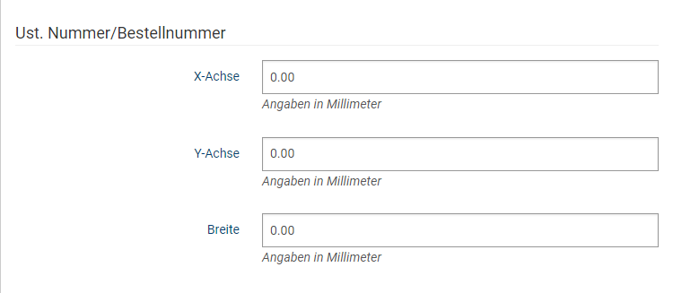 Abb. 8: Abschnitt - Ust.-Nummer/Bestellnummer