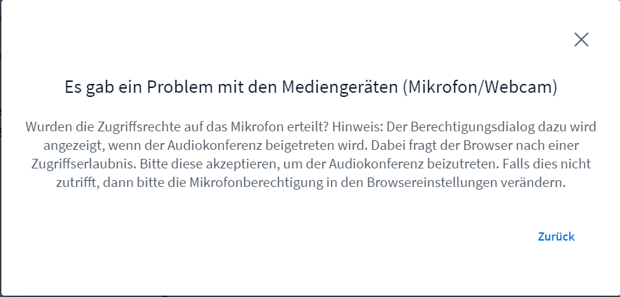 Abb. 7: Berechtigung durch Browser blockiert