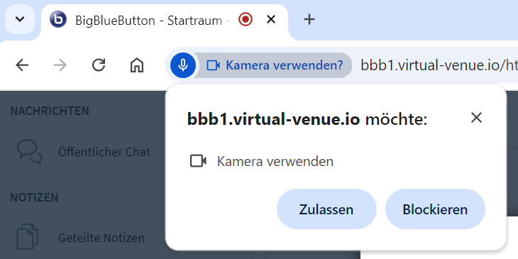 Abb. 4: Browser-Berechtigungsabfrage Kamera